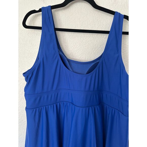 Torrid Wireless Long Length Scoop Dress With Brief Blue Size 4X - Picture 8 of 12